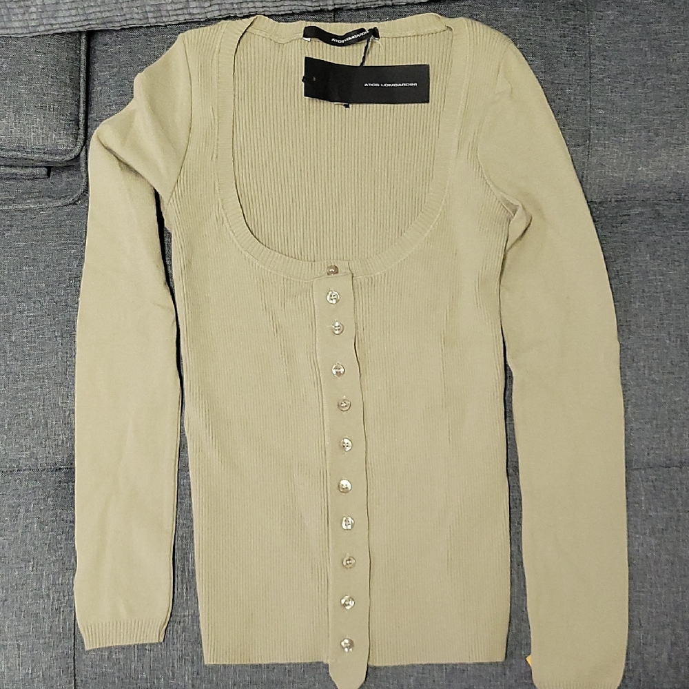 Atos Lombardini Women's Cardigan Sweater Beige